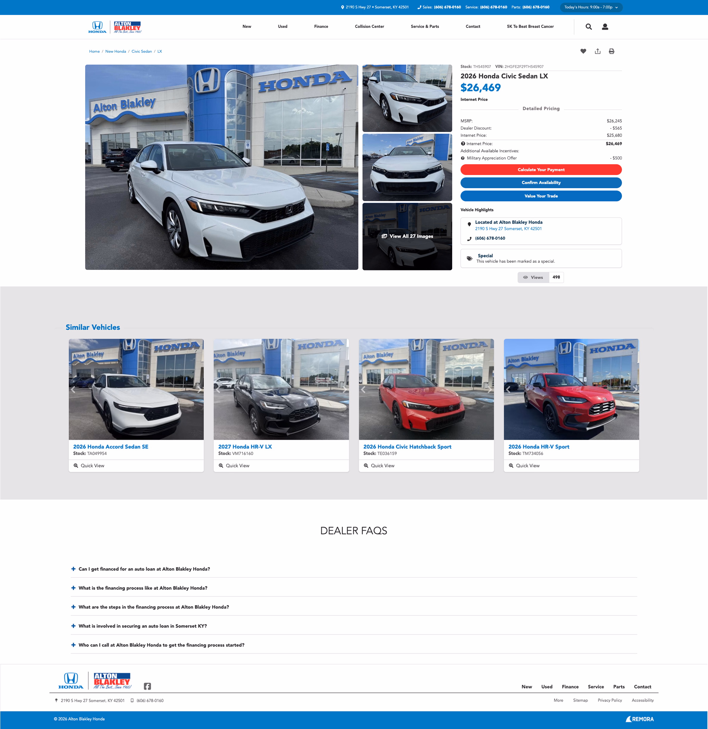 Alton Blakley Honda detail page