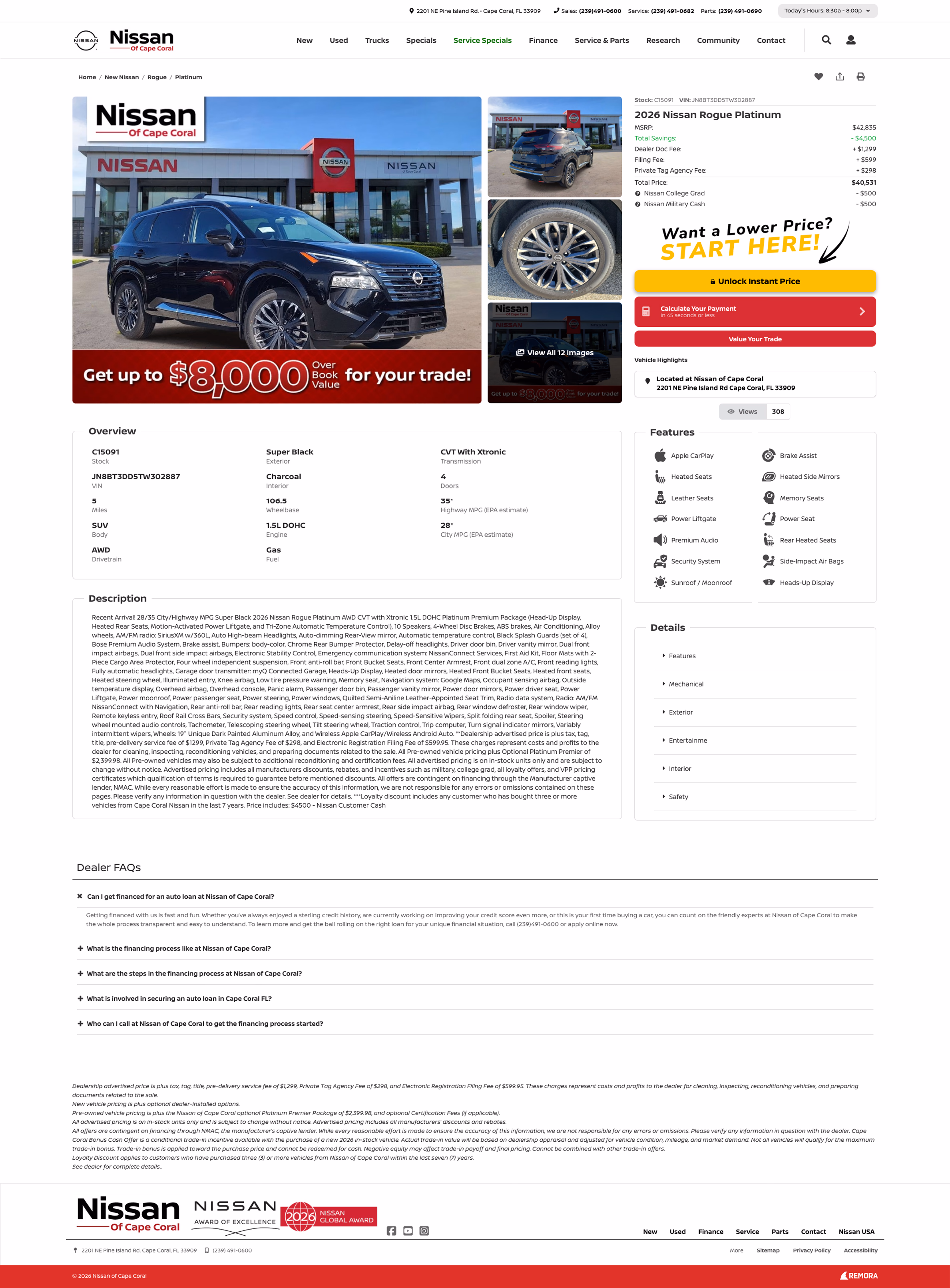 Nissan of Cape Coral detail page