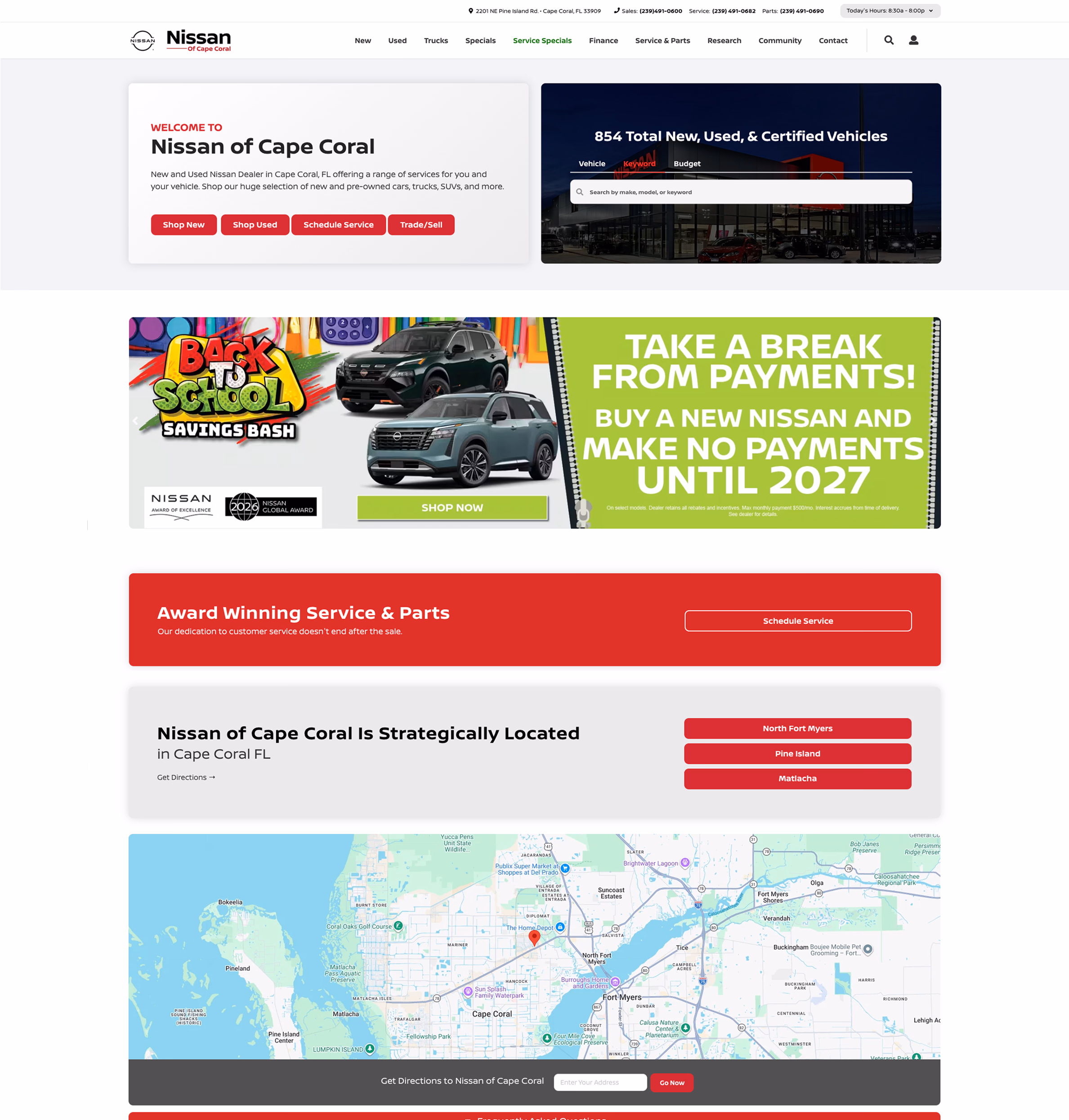 Nissan of Cape Coral home page