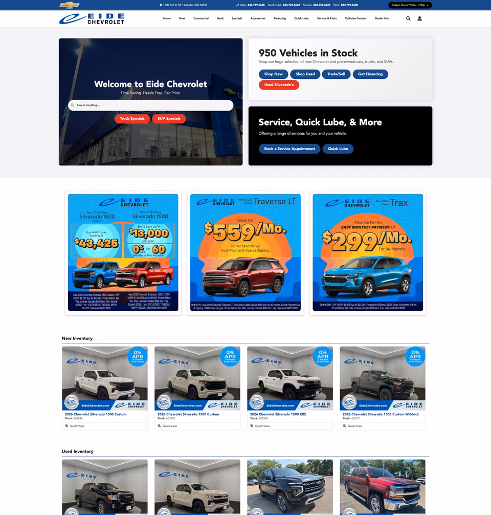 Eide Chevrolet home page