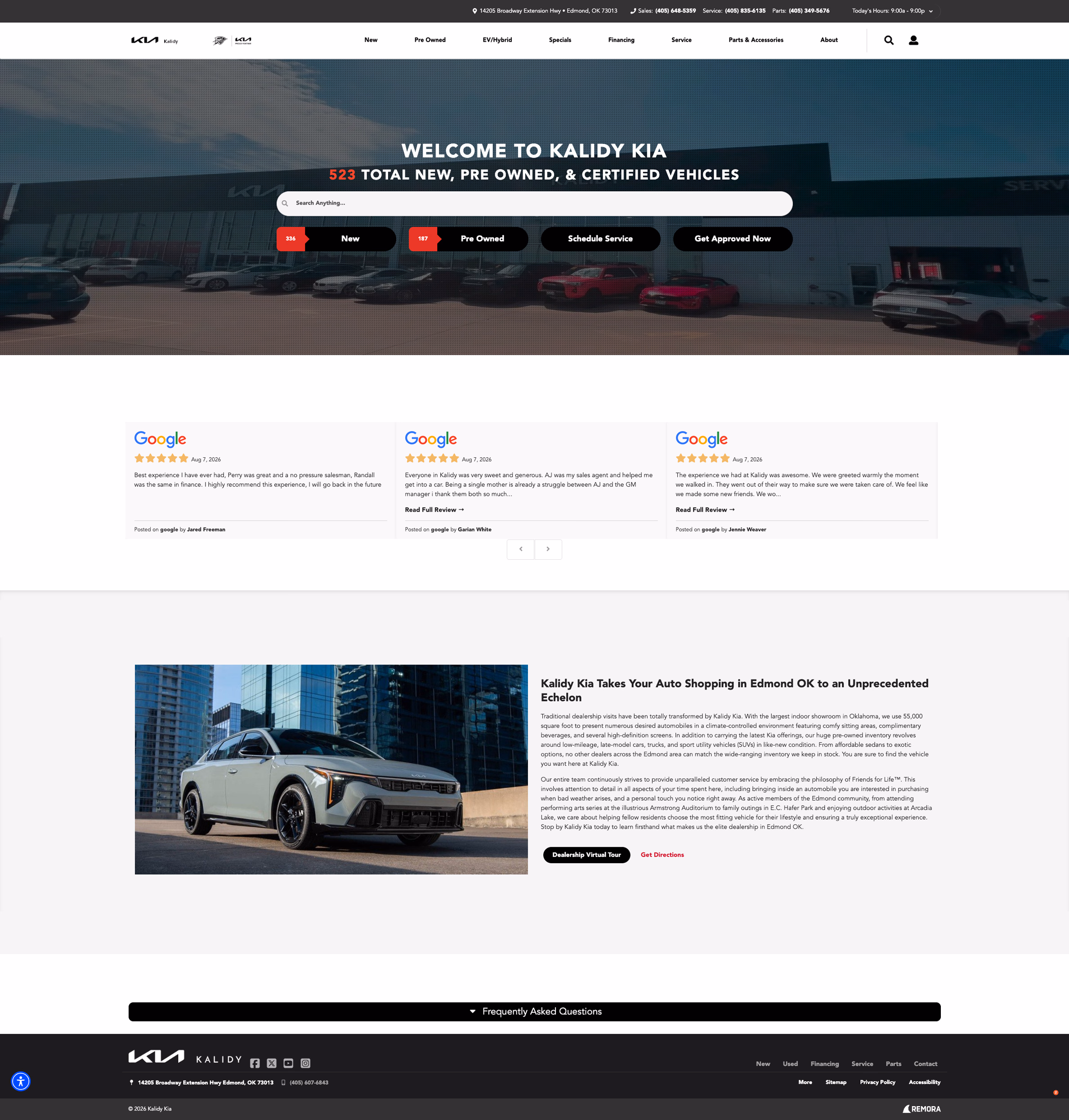 Kalidy Kia home page