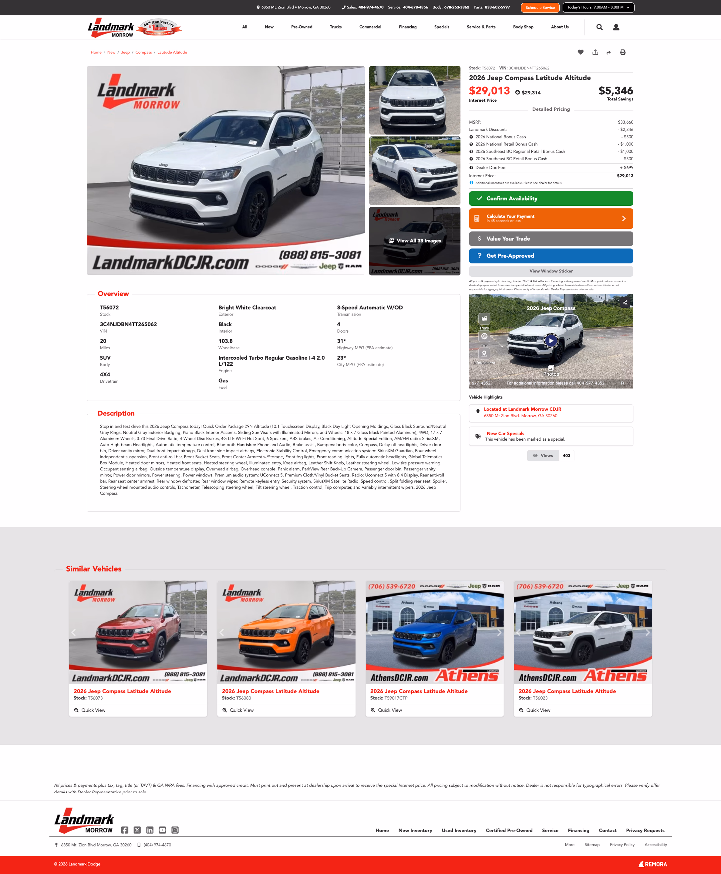 Landmark Dodge detail page