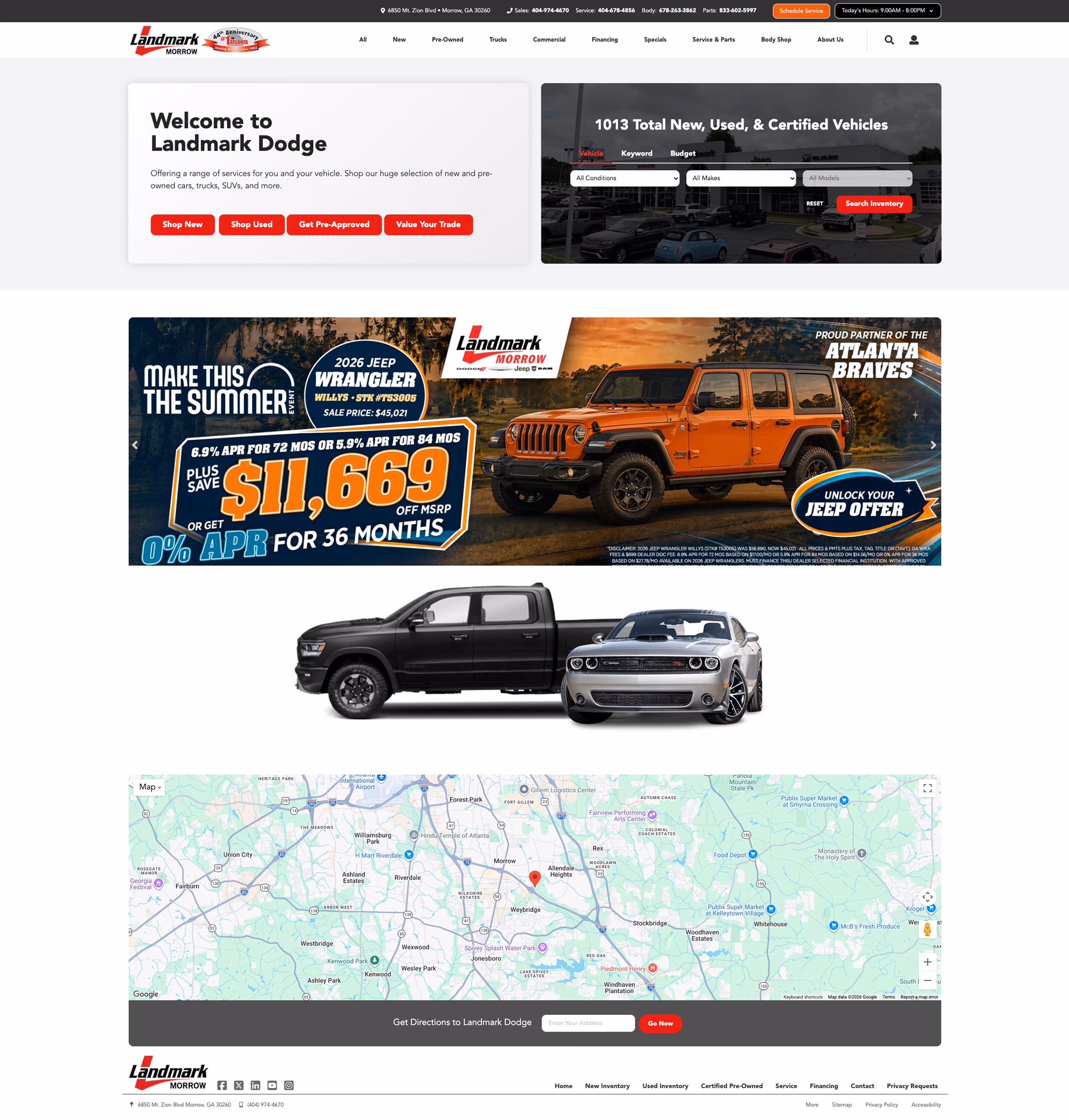 Landmark Dodge home page