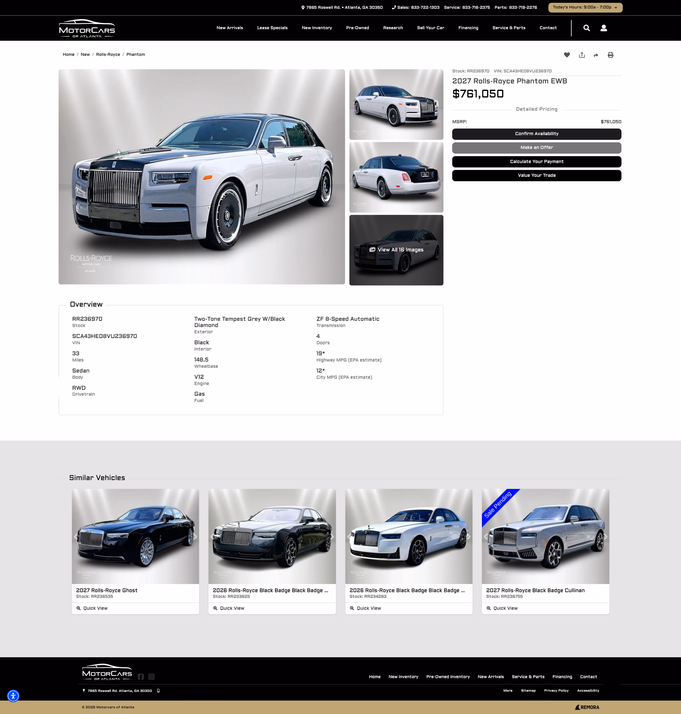 MotorCars of Atlanta detail page