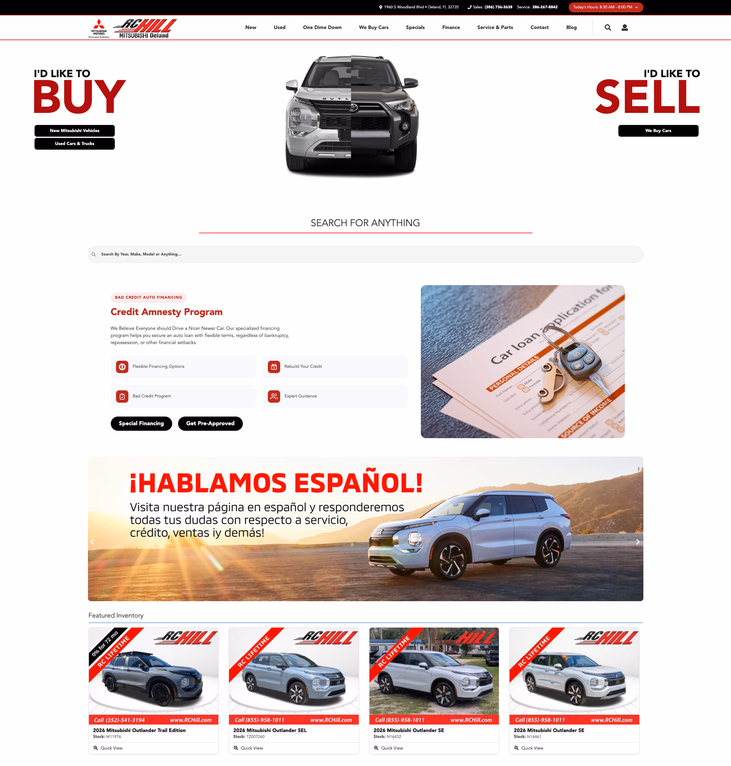 R.C. Hill Mitsubishi home page
