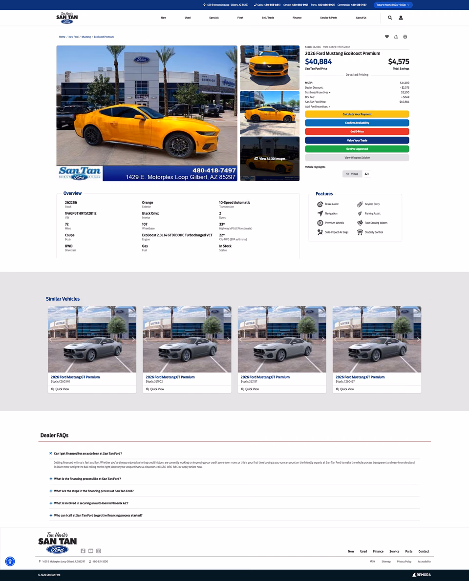 Santan Ford detail page