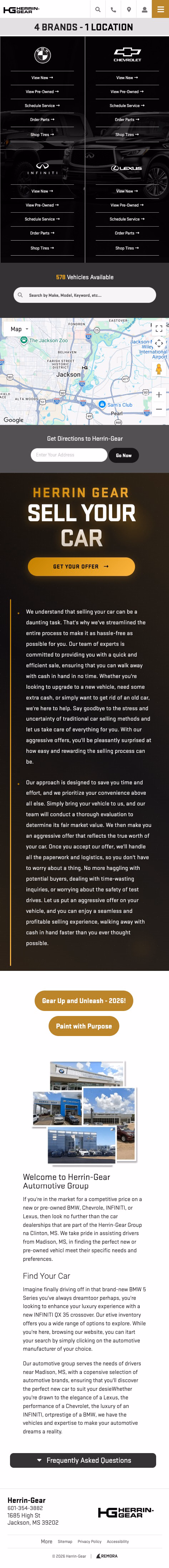 Herrin-Gear Automotive mobile website