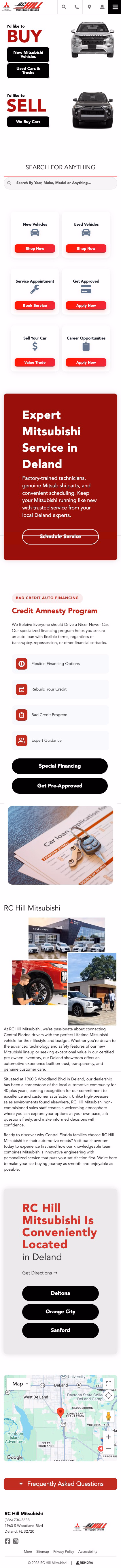 R.C. Hill Mitsubishi mobile website